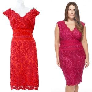 Tadashi Shoji lace v neck Sheath dress